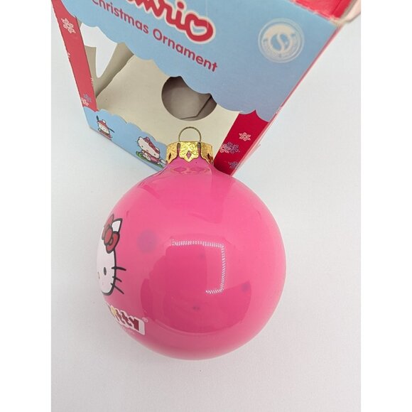 2001 Hello Kitty Christmas Tree Glass Ornament 2.75" with box READ - Picture 9 of 16